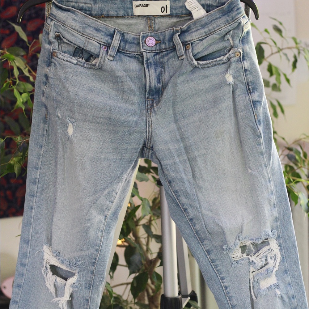 garage straight leg jeans